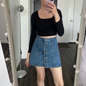 Mini jeans | denim skirt
